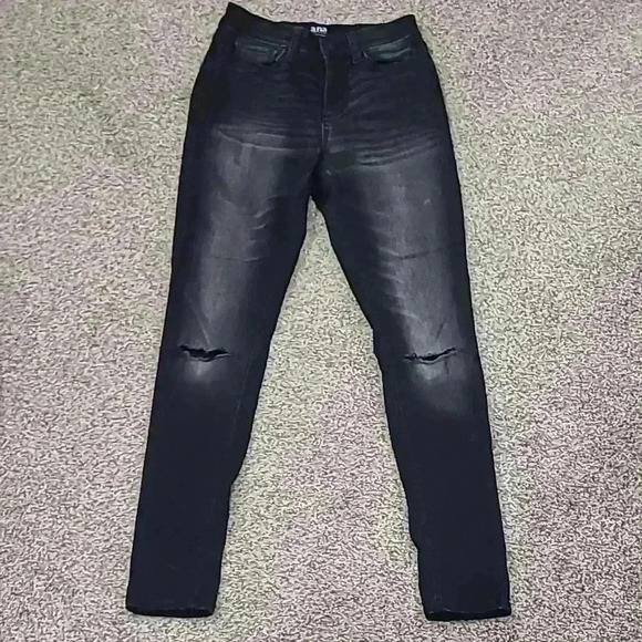 Ana black distressed ripped skinny jeans jeggings - Picture 1 of 2